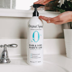 Original Sprout bottle pump dispensing wash texture for easy rinse and lather