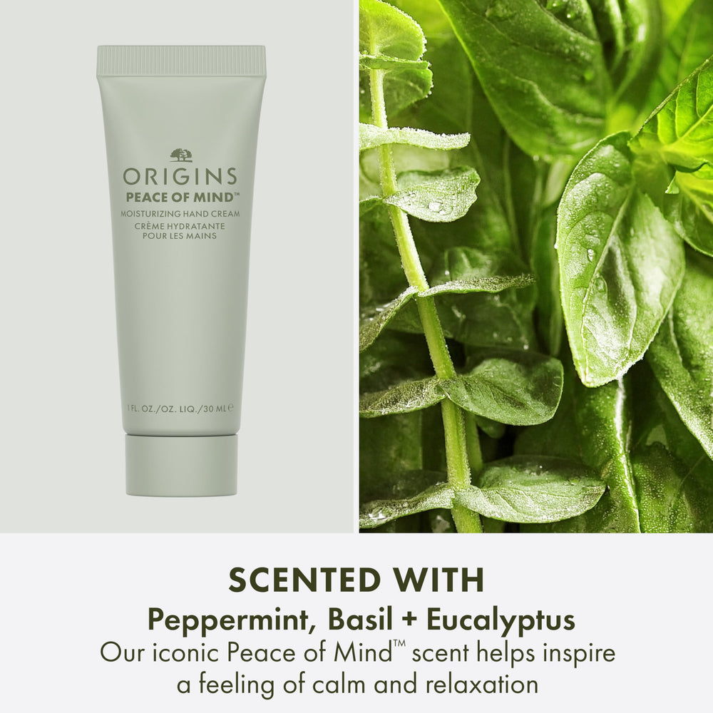 Origins Ginger tube positioned with meadowfoam seeds showing botanical conditioning benefits
