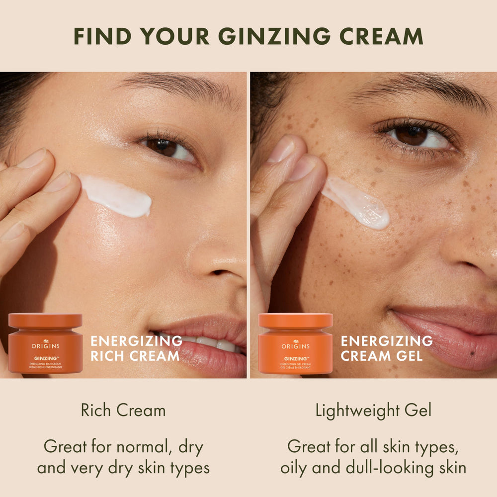 Origins GinZing on bathroom counter in morning routine showing fresh glow