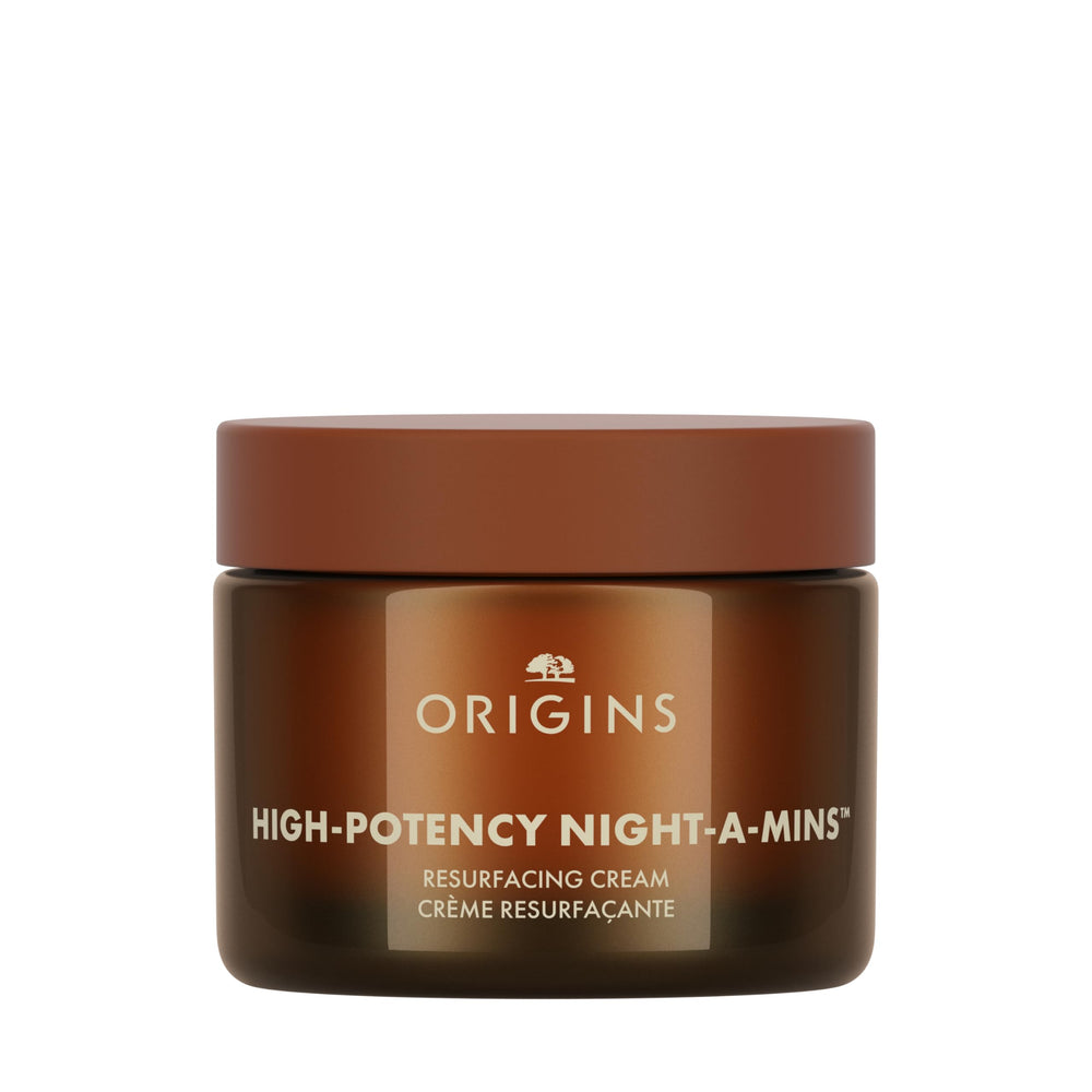 Origins jar front label showing product and benefits