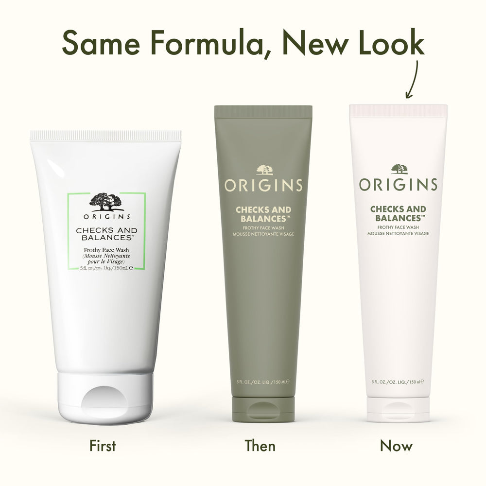 Origins product in palm creating foam illustrating simple at-home application