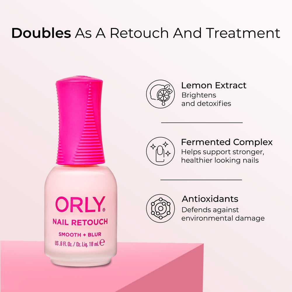 Orly being applied to natural nails demonstrating quick-dry and buildable coverage benefit