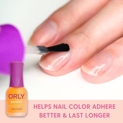 Orly Bonder brush applicator gliding smooth for precise, even base layers