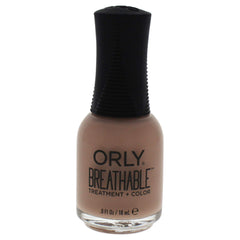 Orly bottle front view showing nourishing nude shade and smooth finish