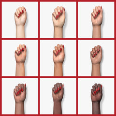 Orly worn on nails in lifestyle scene showcasing glossy finish and conditioned look benefit
