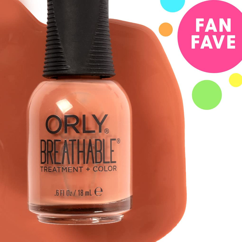 Orly brush swipe of Sunkissed showing smooth crema finish and even coverage.