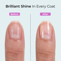 Orly top 2 bottom brush close-up demonstrating smooth glide and even application