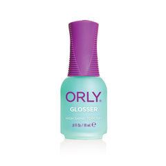 Orly Top Nail Coat Glosser front bottle showing glossy finish benefit