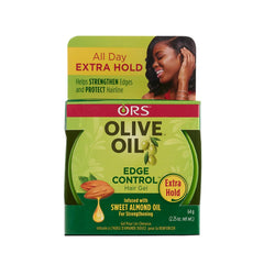 ORS Black Olive Oil front packaging shows compact 2.2 oz and extra hold benefit