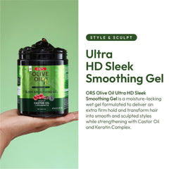ORS gel texture close-up highlighting smooth glossy hold