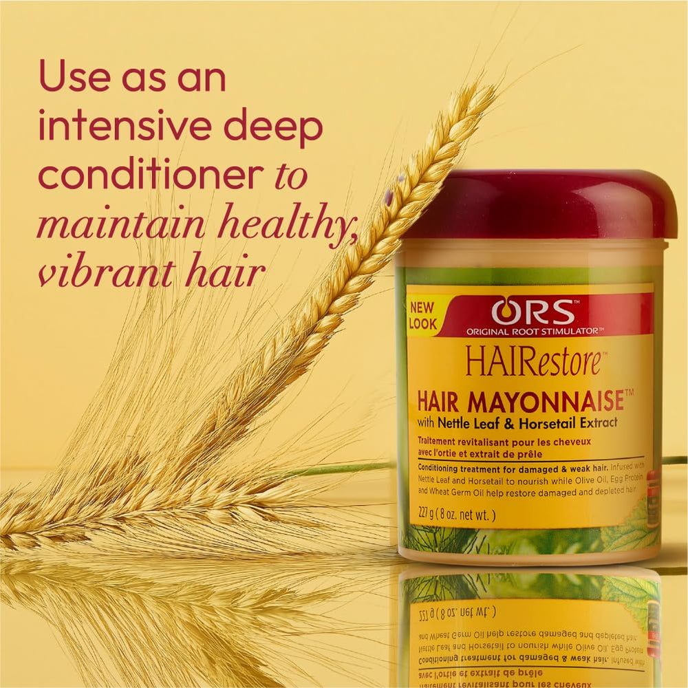 ORS HAIRestore being applied to damp hair for strengthening treatment
