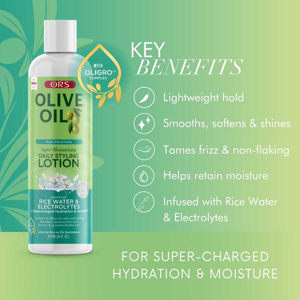 ORS pump and label detail highlighting key ingredients for informed styling choices