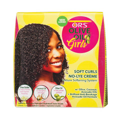 ORS front packaging of Soft Curls kit showing oils and benefits for easier styling