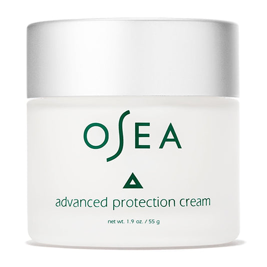 OSEA jar front view showing elegant label and clean design benefits