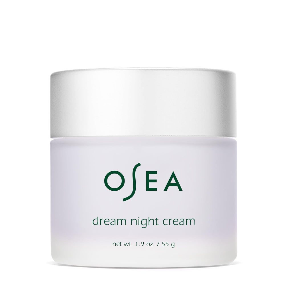 OSEA jar front view showing elegant packaging and moisturizing benefits