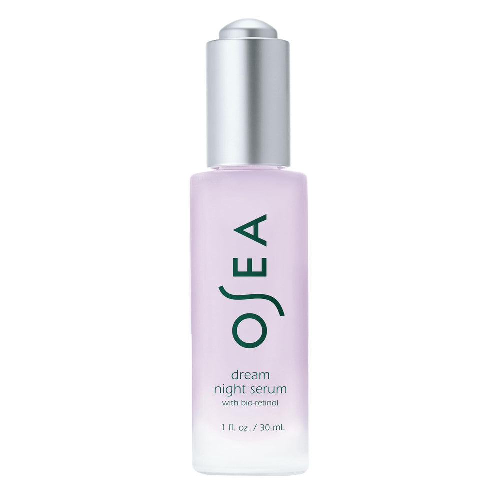 OSEA front bottle shot showing clean glass packaging and brand clarity