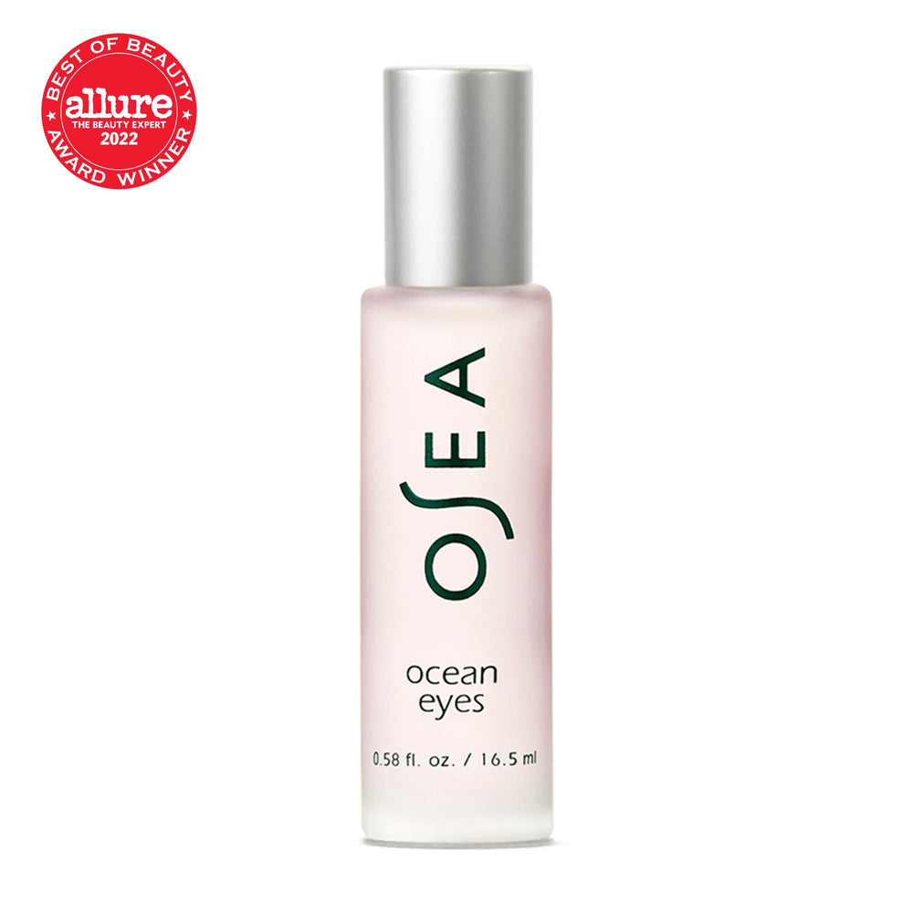 OSEA Ocean Eyes label close-up listing key actives for targeted under-eye care