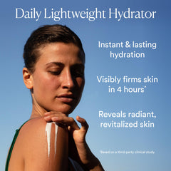 OSEA lotion dispensed from pump demonstrating easy application benefit