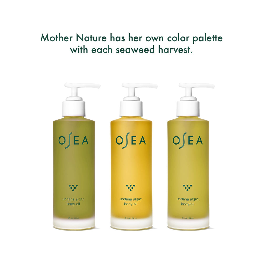 OSEA oil massaged onto skin showing quick absorption and hydration