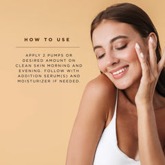OSMOSIS applying serum to face, illustrating smooth layering benefit