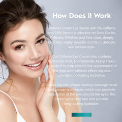 OSNOIA being applied to under-eye area demonstrating gentle massage benefit