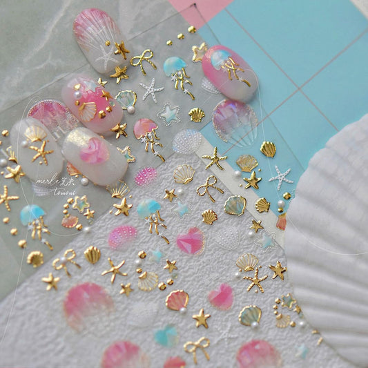OSTTMA front packaging showing beach-themed sticker sheets for fast manicures