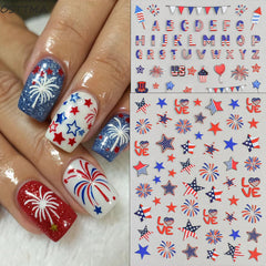 OSTTMA close-up of sheet with American flag and star decals highlighting design clarity