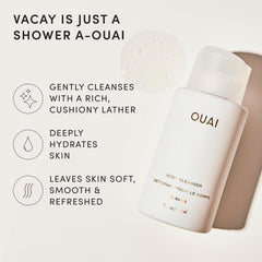 OUAI foamy cleanser texture close-up demonstrating rich lather benefit