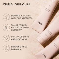 OUAI cream texture swatch highlighting smooth consistency and spreadability