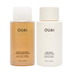 OUAI detox shampoo front bottle showing clarifying benefit