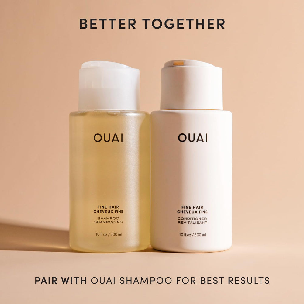 OUAI close-up of creamy conditioner consistency for smooth detangling