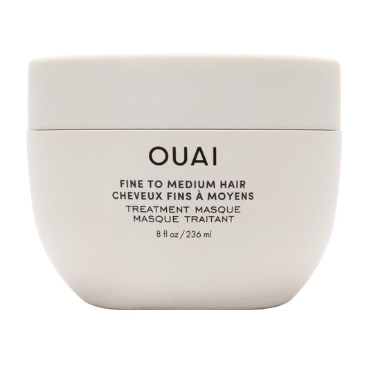 OUAI front packaging of treatment mask showing product and benefit of lightweight hydration
