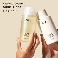 OUAI shampoo pump dispensing gentle cleanser for volume