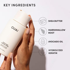 OUAI ingredients display marshmallow root keratin shea butter