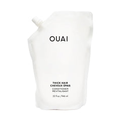 OUAI refill pouch front view showing product and convenience