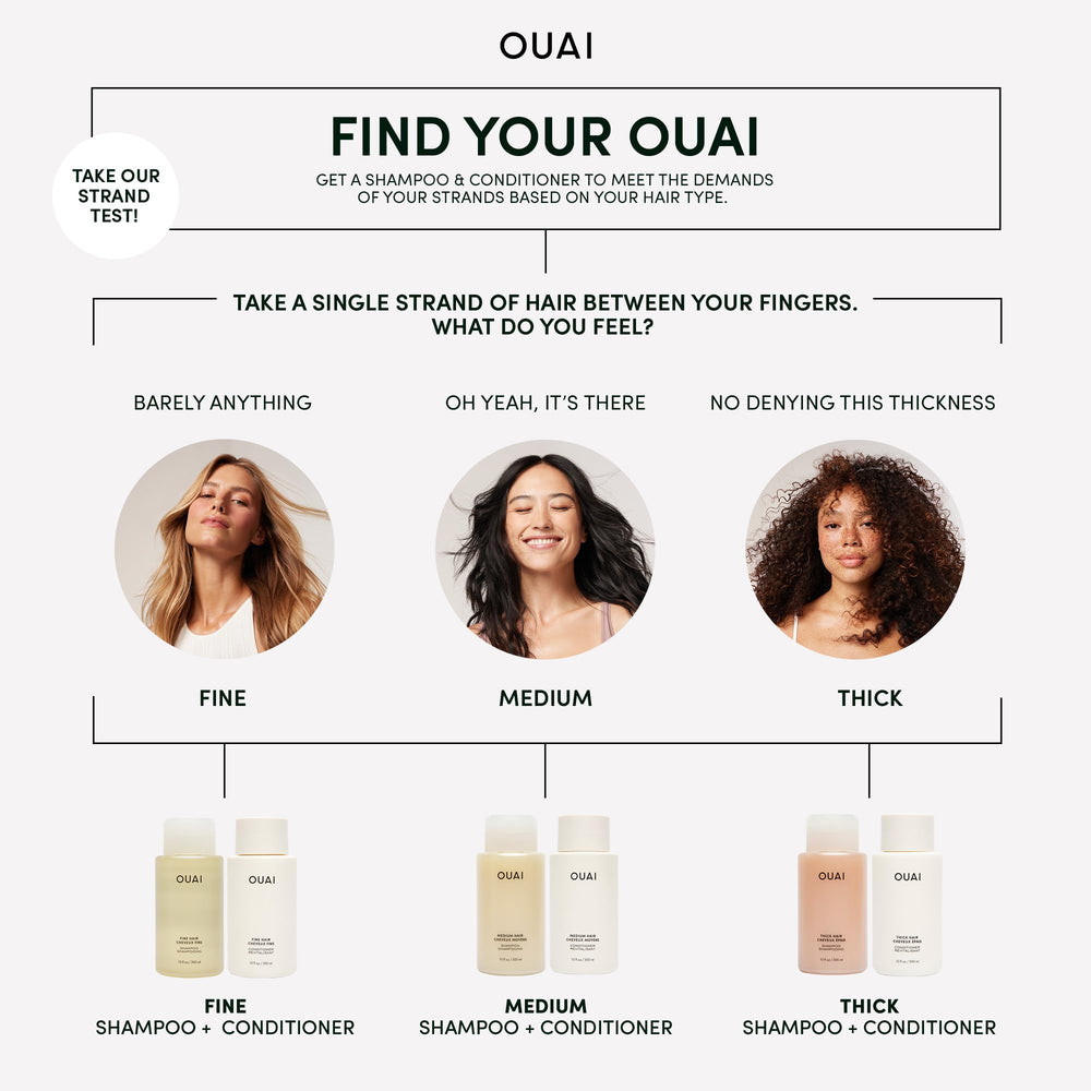 OUAI oils and butter ingredients arranged to show moisturizing benefits