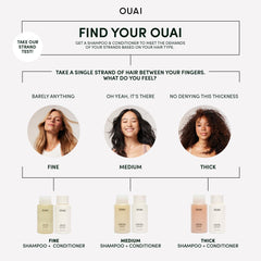 OUAI oils and butter ingredients arranged to show moisturizing benefits