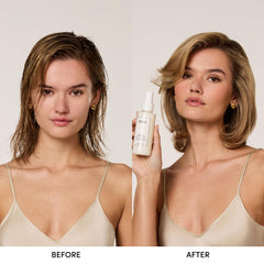 OUAI wave spray front packaging highlighting lightweight texture and beachy body