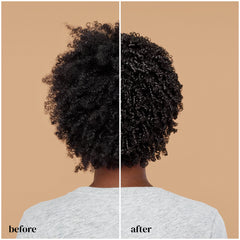 Ouidad gel applied to curls demonstrating definition and reduced frizz instantly