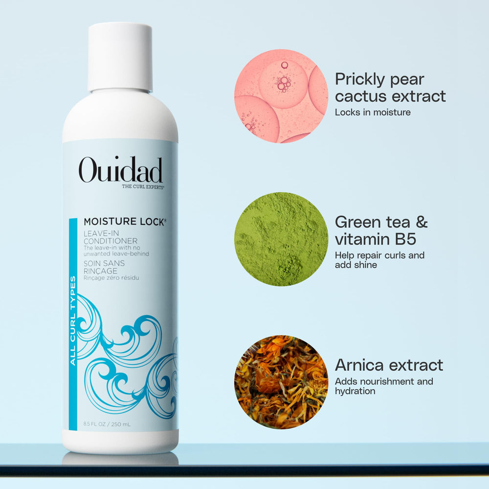 Ouidad texture close-up of conditioner on fingertips highlighting weightless, creamy slip