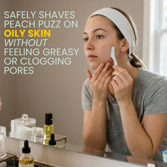 close-up of Ouiloe oil texture showing lightweight, non-greasy feel