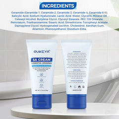 OUKEYA on bathroom shelf in everyday routine scene for easy incorporation benefit