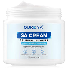 OUKEYA front packaging showing full 12.35 oz jar and clear labeling for benefits