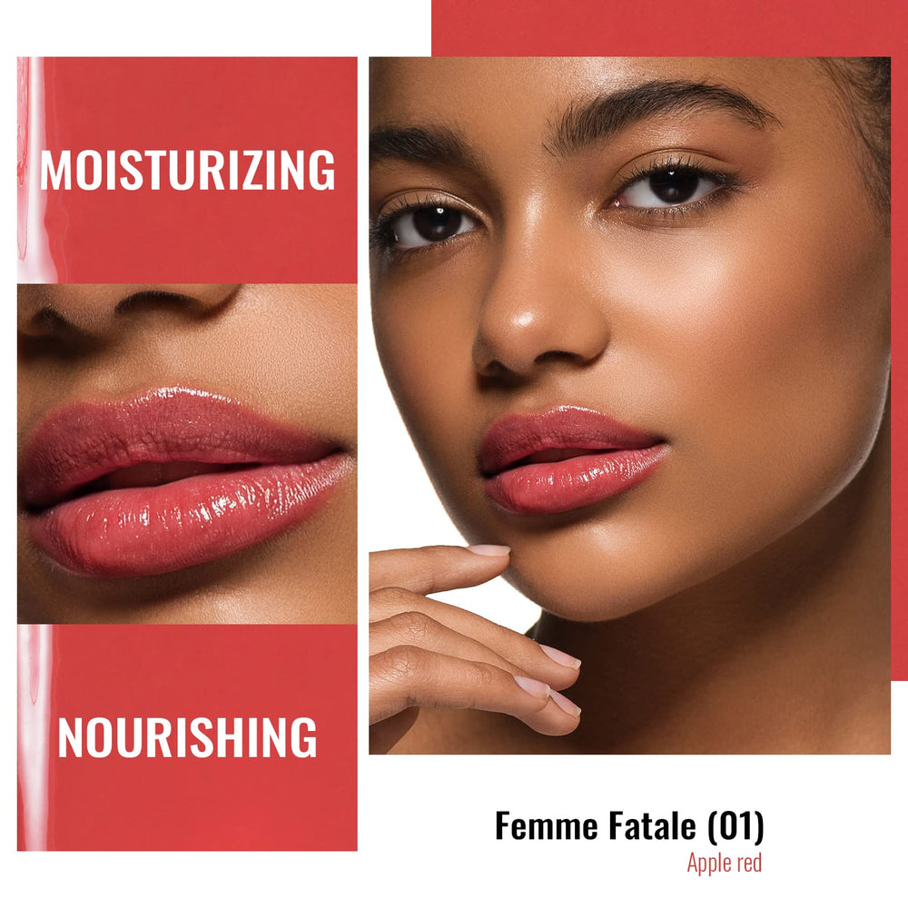 Oulac apple red open bullet tip highlighting smooth shape for easy precise application