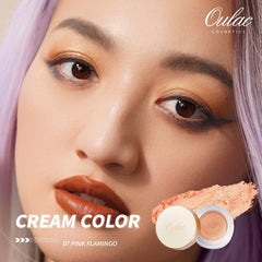 Oulac cream eyeshadow lifestyle evening look showing glow benefit: long-lasting sparkle