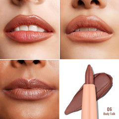 Oulac lipliner texture swatch showing creamy glide benefit