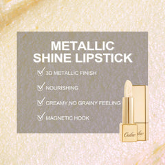 Oulac lipstick creamy glitter texture close-up for smooth, hydrating finish
