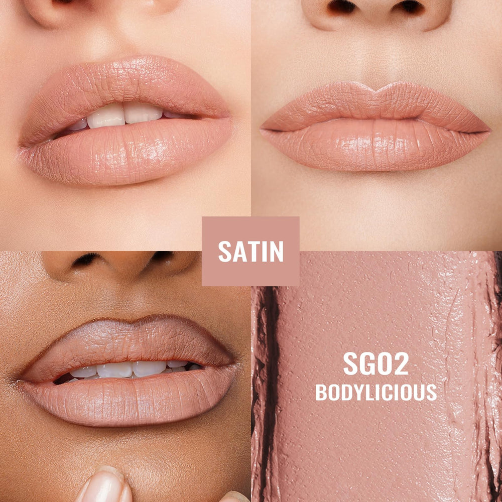 Oulac lipstick cream texture close-up revealing smooth hydrating finish