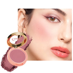 Oulac front pan showing mauve shade and true matte finish for natural color