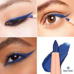 Oulac winged eyeliner lifestyle photo showing long-lasting wearable benefit